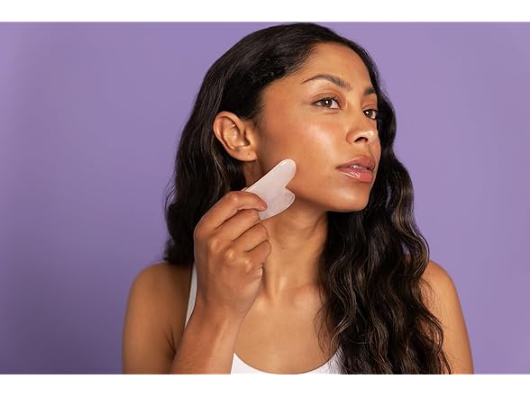 Plum Beauty Rose Quartz Sculpting Gua Sha Stone