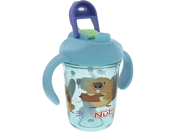 Nuby Multi-Function 2-in-1 Toddler Cup, Beaver