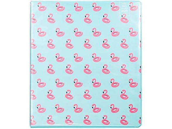 Yoobi | 1 Inch Binder - Blue Flamingo