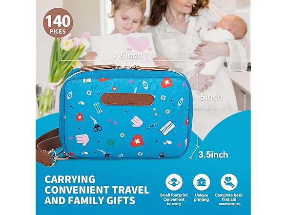 140 Pieces First Aid Kit for Kids