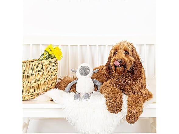 Fringe Studio Plush Dog Toy, Little Lamby