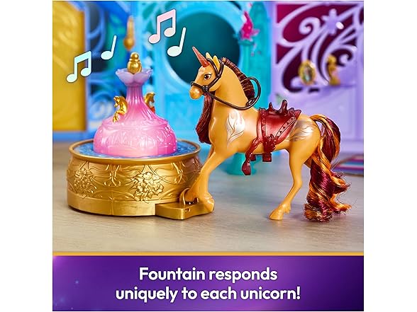 Unicorn Academy, Starglow Light-up Fountain & Stable Playset