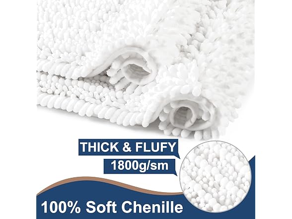 FLOLEOPA Soft Plush Microfiber Bathroom Rugs,