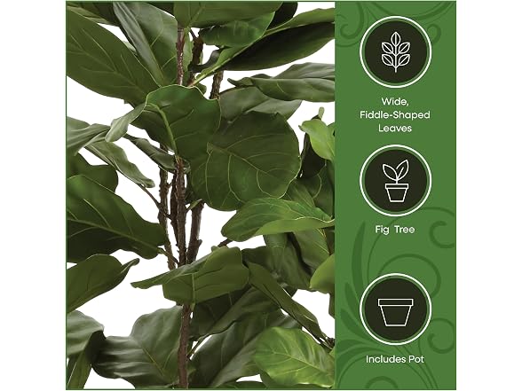 National Tree Company 79 Inch Artificial Fiddle Leaf Fig Tree in Clay Pot