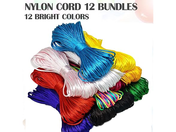 Ewparts Nylon String for Bracelets 1.5mm 12 Rolls