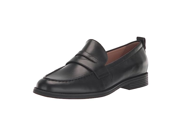 Cole Haan Women's Stassi Penny Loafer, Black Leather, 7.5
