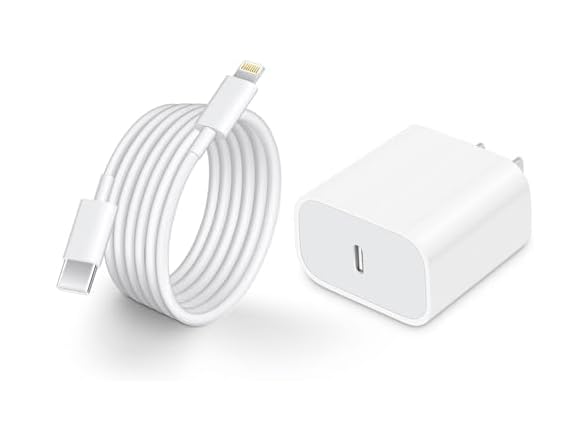 (4 PACK) 6FT Lightning Cable & 20W Fast Charging Power Adapter