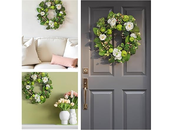 National Tree Company 24" Artificial Spring Wreath with Roses