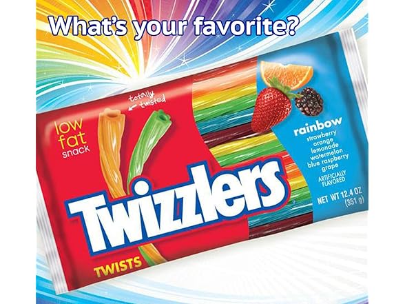 (6-Pack) Twizzlers Twists Rainbow 12.4oz