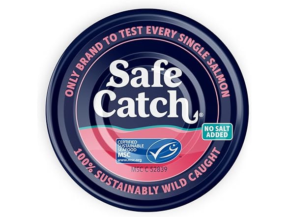 6PK Safe Catch Wild Pacific Pink Salmon Canned