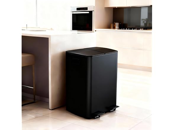PrecisionAuto Step-On Recycling Bin Blac