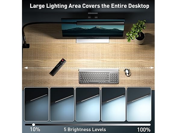 AmazLit Swing Arm Desk Light with Remote Control