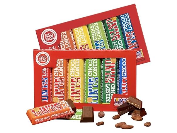 $11.99, Was $24.747, 51% Off! Tonys Chocolonely Rainbow Choc 12 Bars dealfomo