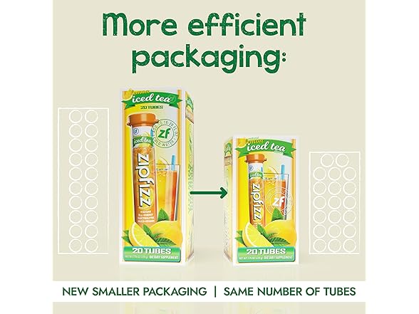 Zipfizz Daily Energy Drink Powder, Lemon Iced Tea, 20pk