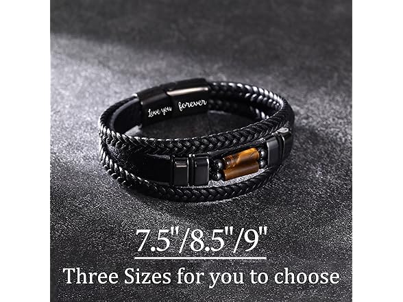 JSJOY Grandpa Gift Leather Bracelet