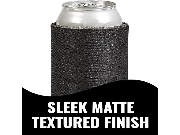Black Foam Slim Can Coolers 12pc