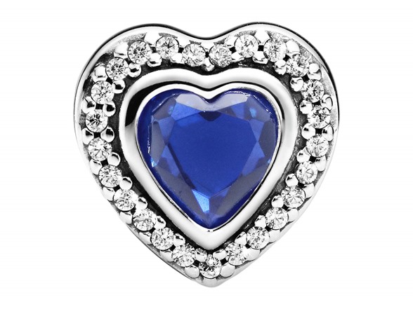 Pandora Sparkling Blue Heart Charm