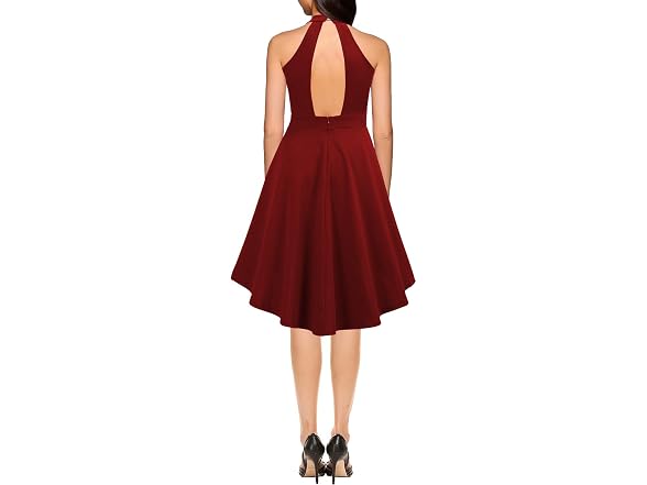 Mushare Women (S) Halter Neck High Low Party Dress