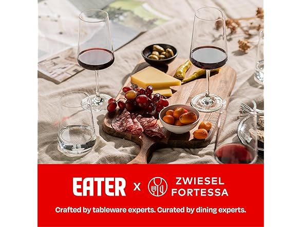 Eater x Zwiesel Fortessa Modus Crystal Glass, 17oz (Set of 8)