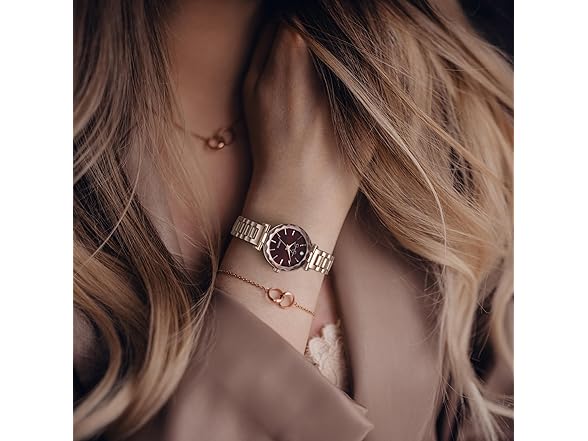 Jessica Simpson Quartz Watch w/ Metal Band