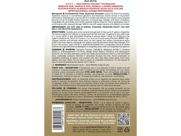Berryman (0116-12PK) B-12 Carburetor/Fuel Treatment
