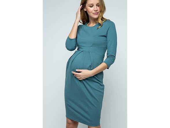 LaClef Women (S) Knee Length Midi Maternity Dress
