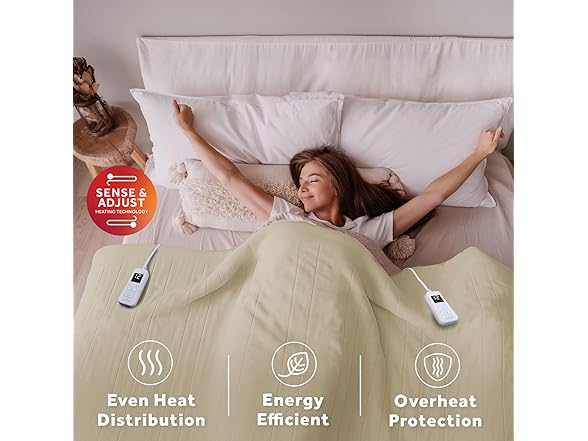 Sunbeam Royal Ultra Fleece Heated Electric Blanket Queen