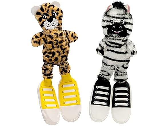 Pet Factory Squeaky Sneakers Bungee Tug Plush