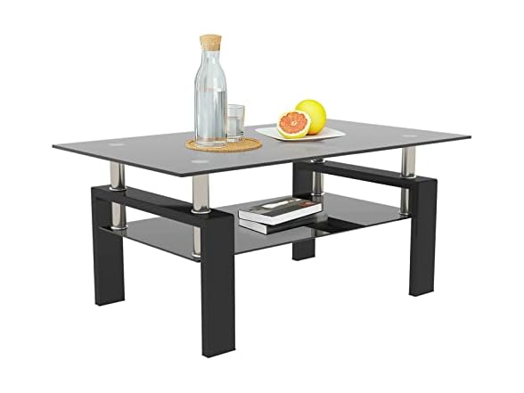 DKLGG Glass Coffee Table