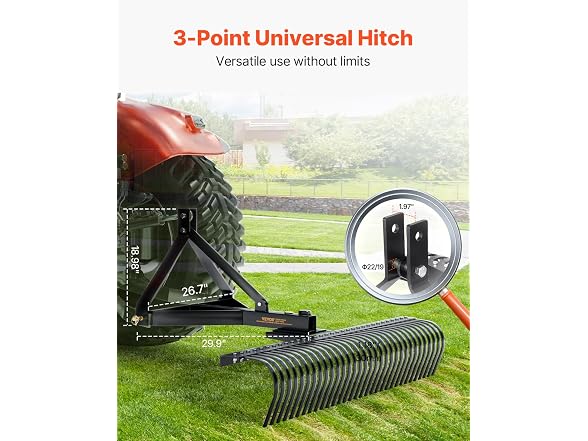 Pull-Behind Thatch Remover, 60" Width, Equipped