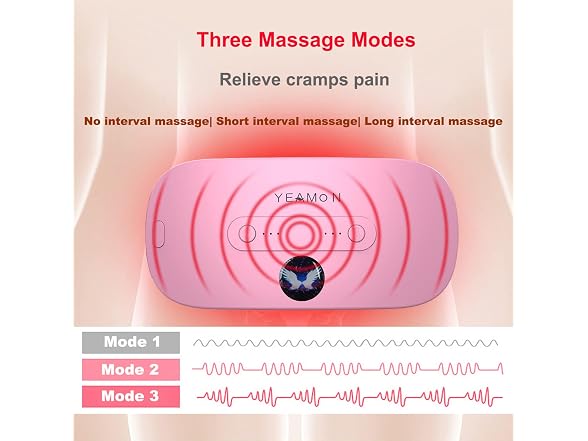 Yeamon Cordless Heating Pad Belt Pink