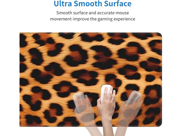 Gaming Mouse Pad, Large Non-Slip Rubber Leopard