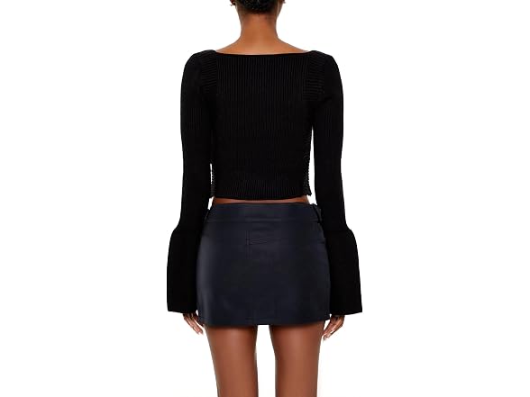 Forever 21 Cropped Bell-sleeve Sweater