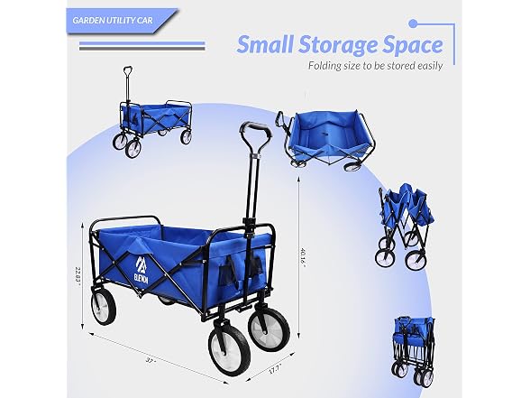Elevon  Collapsible 150 Pound Capacity Garden  Wagon - Gallery 3