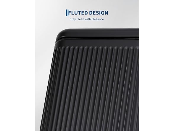 PrecisionAuto 12L Black Stainless Steel Trash Can with Lid