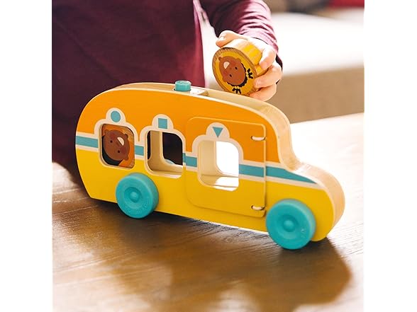 Melissa & Doug GO Tots Wooden Roll & Ride Bus