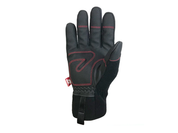 (2 Pairs) Gray Snap-On Wind Resistant Dual Layer Gloves