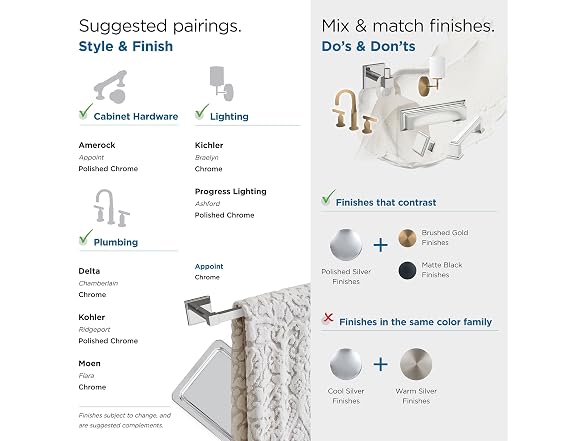 Amerock Appoint 18" Chrome Towel Bar