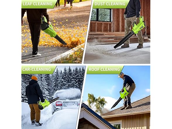GREENER LB04 Cordless Leaf Blower 2×5.0Ah Battery
