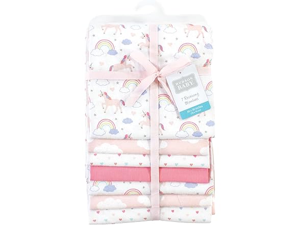 Hudson Baby Receiving Blankets, Unicorns