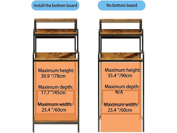 4-Tier Mini Fridge Stand with Storage