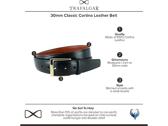 Trafalgar Men (36) Smooth Leather Belts