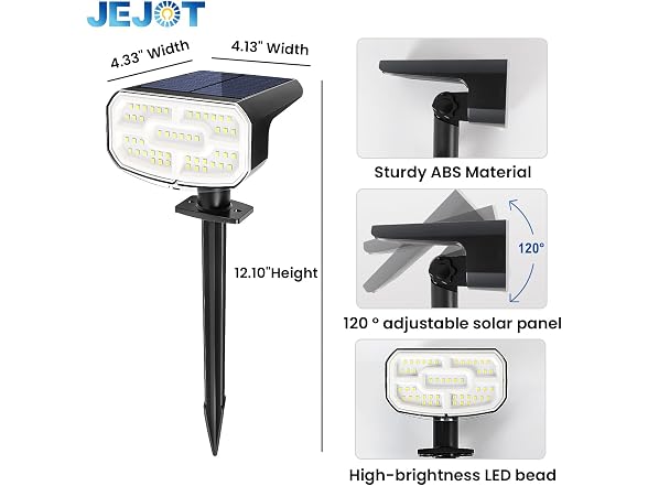 JEJOT Solar Spot Lights Outdoor