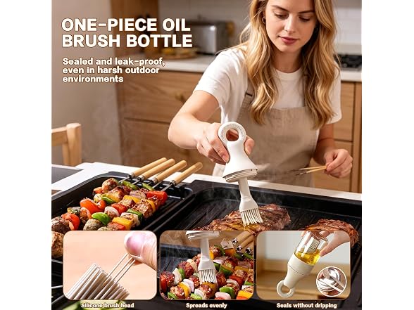 QQC 3pc Olive Oil Sprayer & Pourer Set