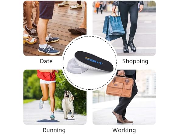SQHT Gel Height Increase Insoles Small