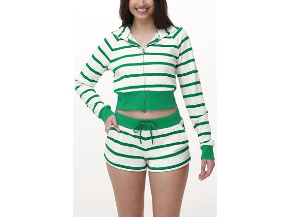 Juicy Couture Corset Track Jacket Kiwi Stripe