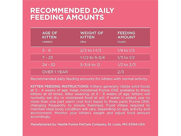 Purina ONE High Protein, Natural Dry Kitten Food