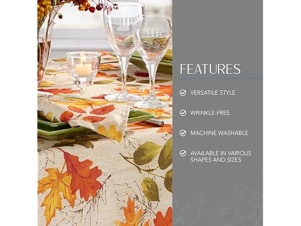 Threadmade Autumn Leaves Tablecloth
