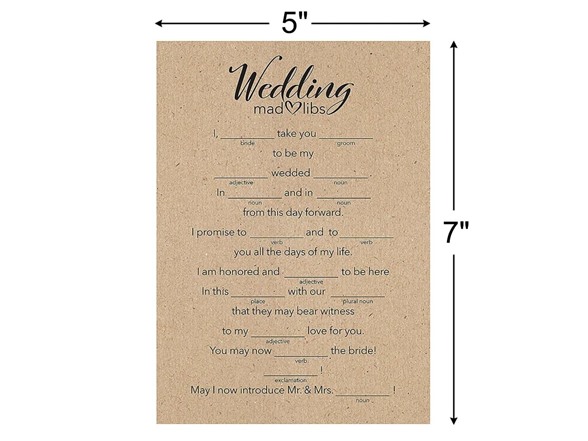 Fun Express Wedding Guest Mad Libs