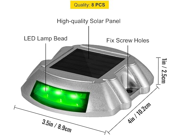 Driveway Lights, 8-Pack Solar Driveway Lights